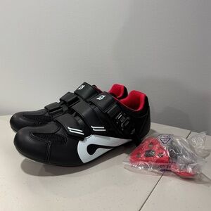 Pelaton Men Cycling Black Shoes Size 42